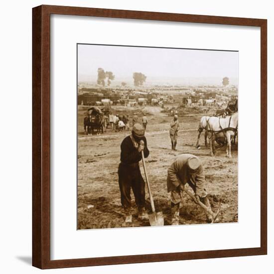 The station, Bray-sur-Somme, northern France, c1914-c1918-Unknown-Framed Photographic Print