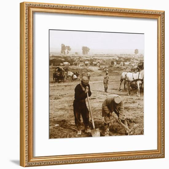 The station, Bray-sur-Somme, northern France, c1914-c1918-Unknown-Framed Photographic Print