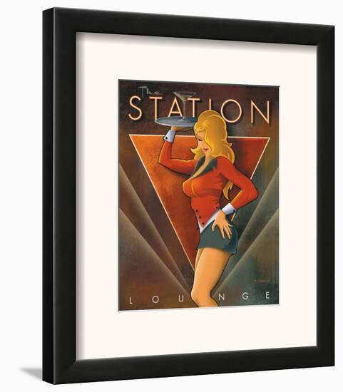 The Station Lounge-Michael L^ Kungl-Framed Art Print