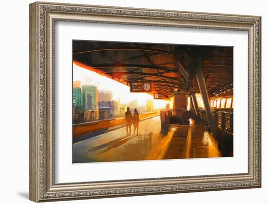 The Station Platform-null-Framed Art Print