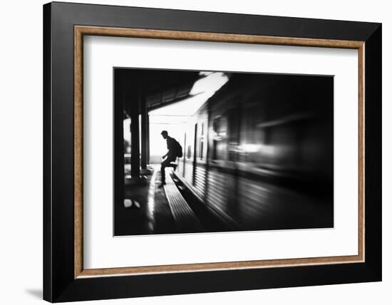 The Station: Rush Arrival-Sebastian Kisworo-Framed Photographic Print