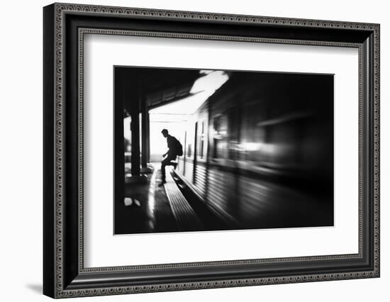 The Station: Rush Arrival-Sebastian Kisworo-Framed Photographic Print