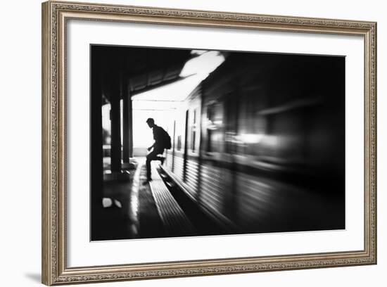 The Station: Rush Arrival-Sebastian Kisworo-Framed Photographic Print