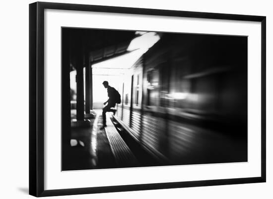 The Station: Rush Arrival-Sebastian Kisworo-Framed Photographic Print