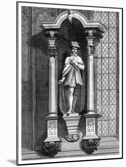 The Statue of Edward VI, from the Front of the Guildhall Chapel, City of London, 1886-William Griggs-Mounted Giclee Print