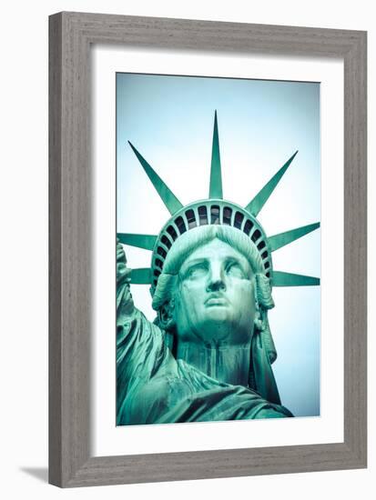 The Statue of Liberty at New York City-Curioso Travel Photography-Framed Photographic Print
