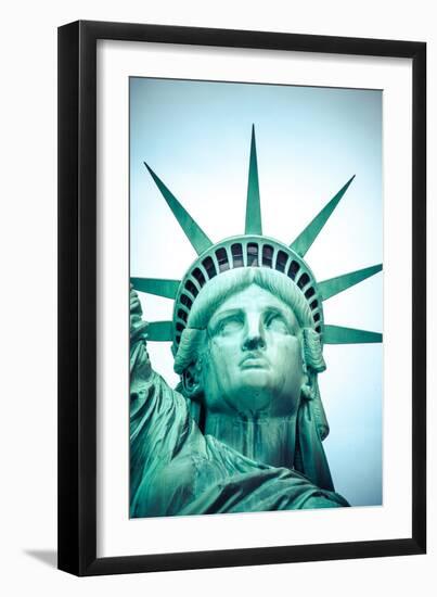 The Statue of Liberty at New York City-Curioso Travel Photography-Framed Photographic Print