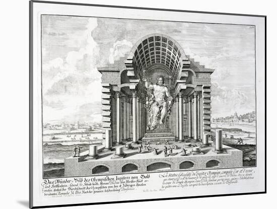 The Statue of Olympian Zeus by Phidias, Plate 5 from "Entwurf Einer Historischen Architektur"-Johann Bernhard Fischer Von Erlach-Mounted Giclee Print