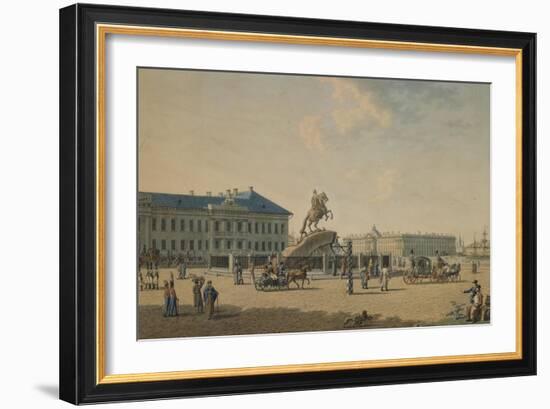 The Statue of Peter the Great in St. Petersburg-Russian School-Framed Giclee Print