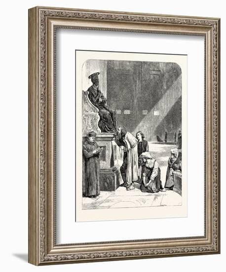 The Statue of St. Peter. Rome Italy-null-Framed Giclee Print