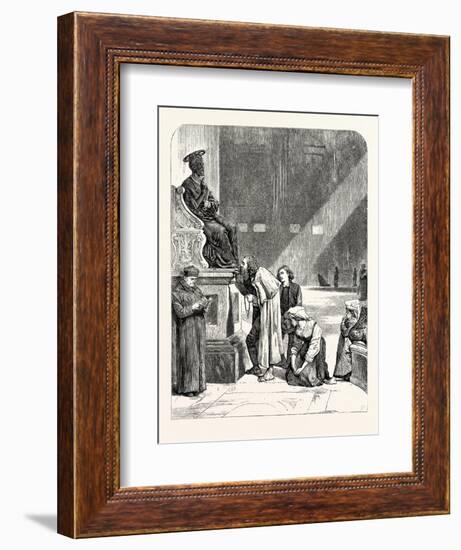 The Statue of St. Peter. Rome Italy-null-Framed Giclee Print