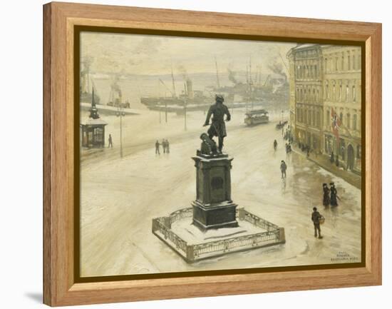 The Statue of Tordenskiold Facing Piperviken, Oslo Harbour, 1906-Paul Fischer-Framed Premier Image Canvas