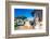 The statue of Victory on the rear of the Temple of Rome and Augustus-Nico Tondini-Framed Photographic Print