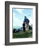 The Stay at Homes (or Outward Bound; Looking Out to Sea)-Norman Rockwell-Framed Giclee Print