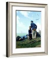 The Stay at Homes (or Outward Bound; Looking Out to Sea)-Norman Rockwell-Framed Giclee Print