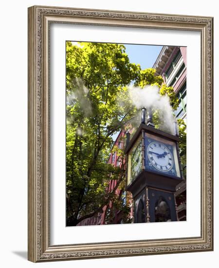 The Steam Clock on Water Street, Gastown, Vancouver, British Columbia, Canada, North America-Martin Child-Framed Photographic Print