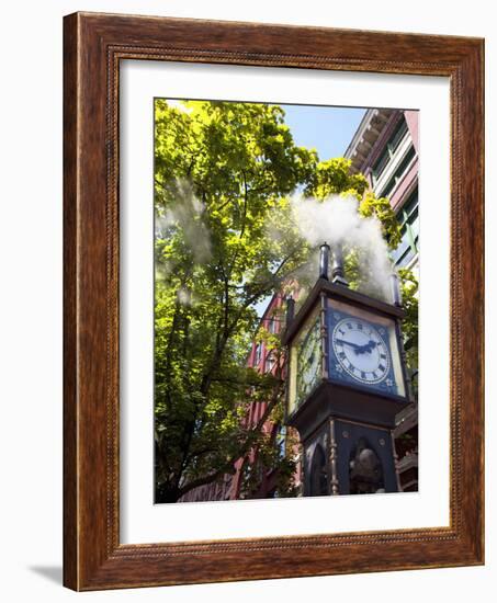 The Steam Clock on Water Street, Gastown, Vancouver, British Columbia, Canada, North America-Martin Child-Framed Photographic Print