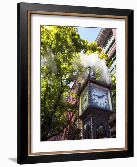 The Steam Clock on Water Street, Gastown, Vancouver, British Columbia, Canada, North America-Martin Child-Framed Photographic Print