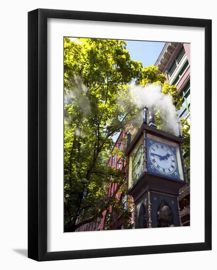 The Steam Clock on Water Street, Gastown, Vancouver, British Columbia, Canada, North America-Martin Child-Framed Photographic Print