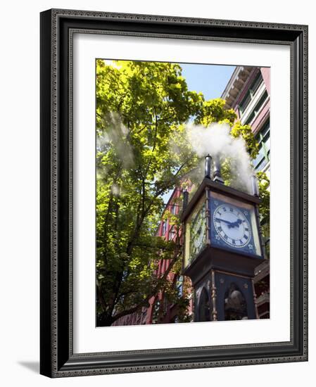 The Steam Clock on Water Street, Gastown, Vancouver, British Columbia, Canada, North America-Martin Child-Framed Photographic Print