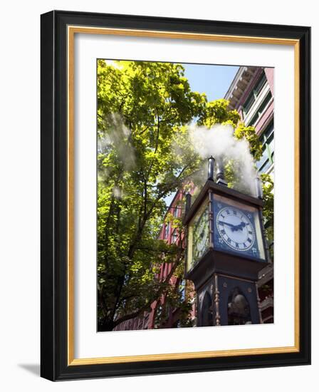 The Steam Clock on Water Street, Gastown, Vancouver, British Columbia, Canada, North America-Martin Child-Framed Photographic Print