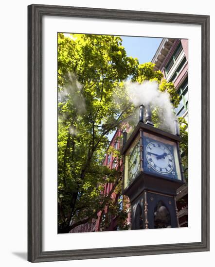 The Steam Clock on Water Street, Gastown, Vancouver, British Columbia, Canada, North America-Martin Child-Framed Photographic Print