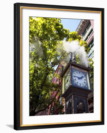 The Steam Clock on Water Street, Gastown, Vancouver, British Columbia, Canada, North America-Martin Child-Framed Photographic Print