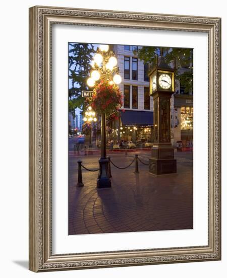 The Steam Clock, Water Street, Gastown, Vancouver, British Columbia, Canada, North America-Martin Child-Framed Photographic Print