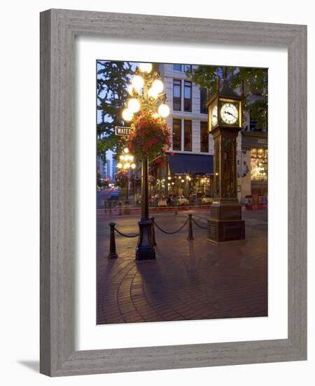 The Steam Clock, Water Street, Gastown, Vancouver, British Columbia, Canada, North America-Martin Child-Framed Photographic Print