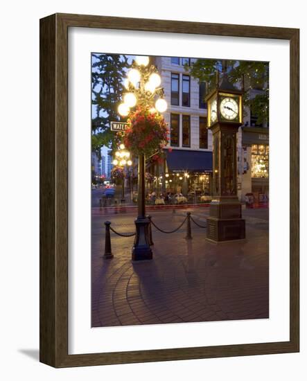 The Steam Clock, Water Street, Gastown, Vancouver, British Columbia, Canada, North America-Martin Child-Framed Photographic Print