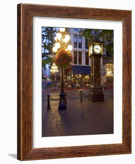 The Steam Clock, Water Street, Gastown, Vancouver, British Columbia, Canada, North America-Martin Child-Framed Photographic Print