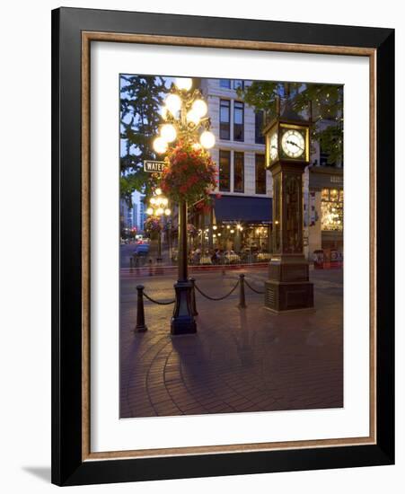 The Steam Clock, Water Street, Gastown, Vancouver, British Columbia, Canada, North America-Martin Child-Framed Photographic Print