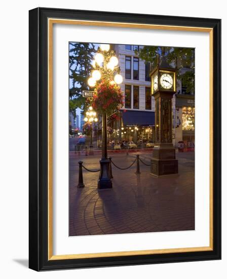 The Steam Clock, Water Street, Gastown, Vancouver, British Columbia, Canada, North America-Martin Child-Framed Photographic Print