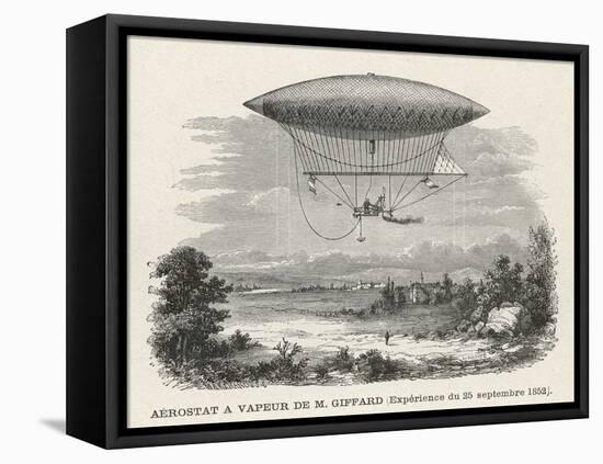 The Steam-Powered Dirigible of Henry Giffard-null-Framed Stretched Canvas