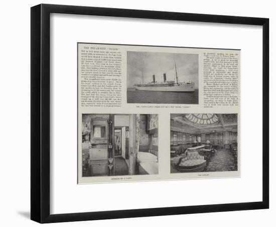 The Steam-Ship Saxon-null-Framed Giclee Print