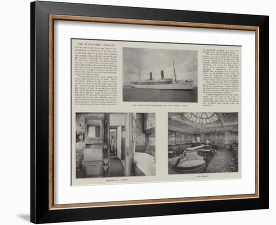 The Steam-Ship Saxon-null-Framed Giclee Print