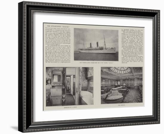 The Steam-Ship Saxon-null-Framed Giclee Print