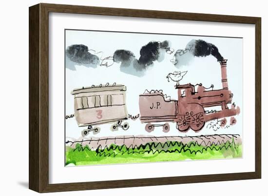 The Steam Train, Part I, 1952-George Adamson-Framed Giclee Print