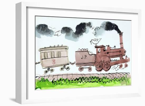 The Steam Train, Part I, 1952-George Adamson-Framed Giclee Print