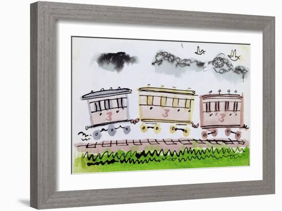 The Steam Train, Part II, 1952-George Adamson-Framed Giclee Print