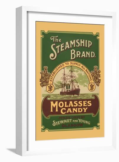 The Steamship Brand Molasses Candy-null-Framed Art Print