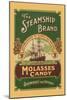 The Steamship Brand Molasses Candy-null-Mounted Art Print