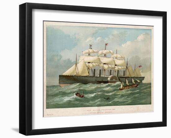 The Steamship of Brunel and Scott Russell in Full Steam-Edwin Weedon-Framed Art Print