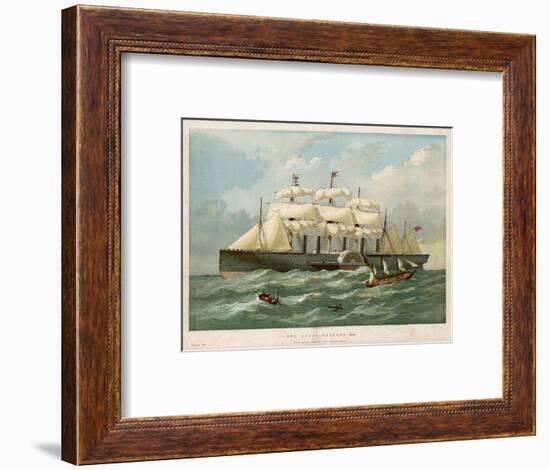 The Steamship of Brunel and Scott Russell in Full Steam-Edwin Weedon-Framed Art Print