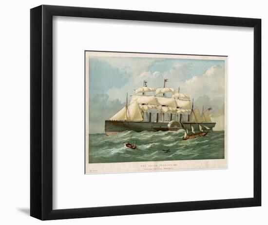 The Steamship of Brunel and Scott Russell in Full Steam-Edwin Weedon-Framed Art Print