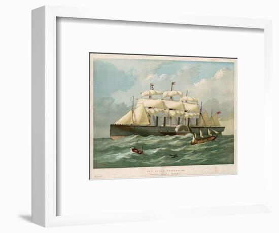 The Steamship of Brunel and Scott Russell in Full Steam-Edwin Weedon-Framed Art Print