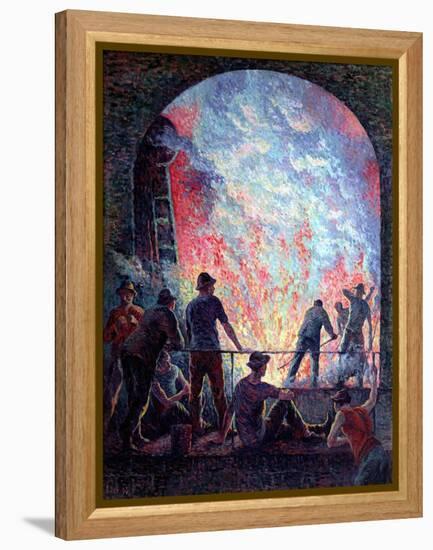 The Steel Works, 1895-Maximilien Luce-Framed Premier Image Canvas