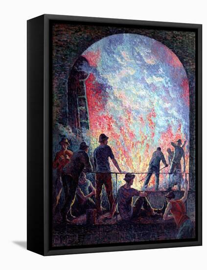 The Steel Works, 1895-Maximilien Luce-Framed Premier Image Canvas