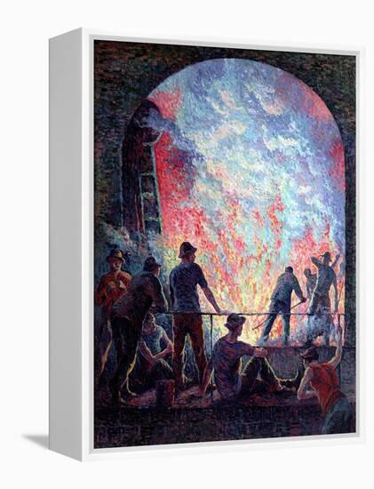 The Steel Works, 1895-Maximilien Luce-Framed Premier Image Canvas