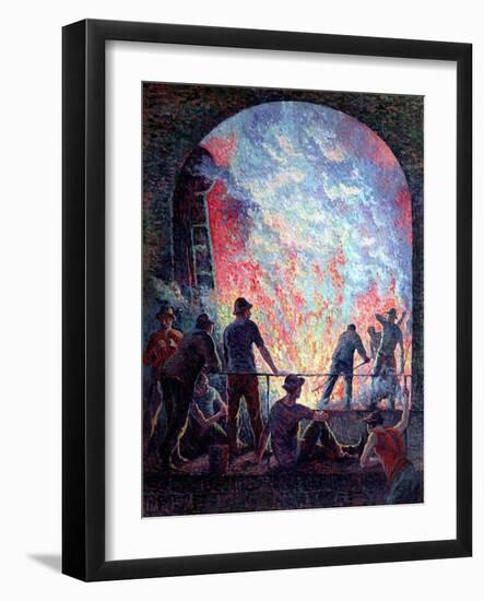 The Steel Works, 1895-Maximilien Luce-Framed Giclee Print